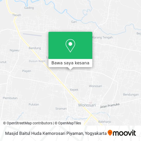 Peta Masjid Baitul Huda Kemorosari Piyaman