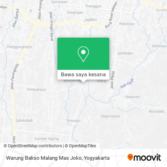 Peta Warung Bakso Malang Mas Joko