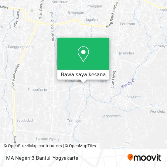 Peta MA Negeri 3 Bantul