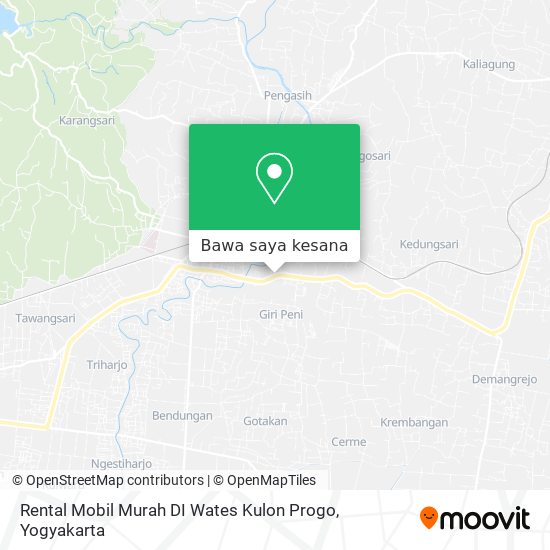 Peta Rental Mobil Murah DI Wates Kulon Progo