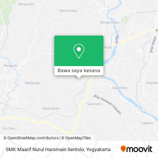 Peta SMK Maarif Nurul Haromain Sentolo