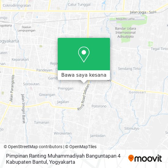 Peta Pimpinan Ranting Muhammadiyah Banguntapan 4 Kabupaten Bantul