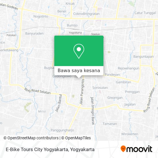 Peta E-Bike Tours City Yogyakarta