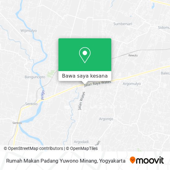 Peta Rumah Makan Padang Yuwono Minang