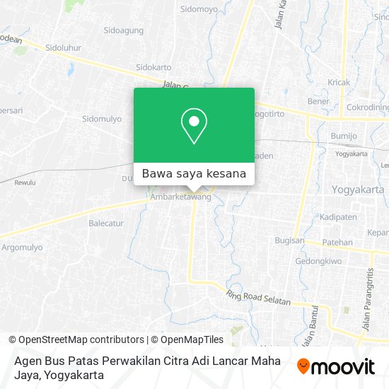 Peta Agen Bus Patas Perwakilan Citra Adi Lancar Maha Jaya