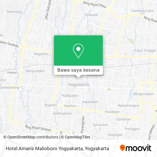 Peta Hotel Amaris Malioboro Yogyakarta