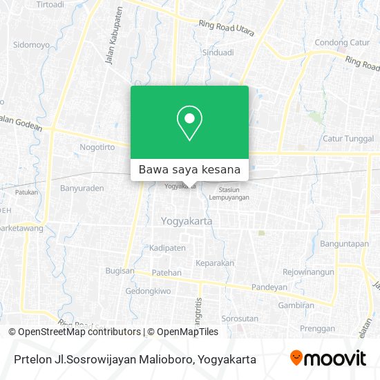 Peta Prtelon Jl.Sosrowijayan Malioboro