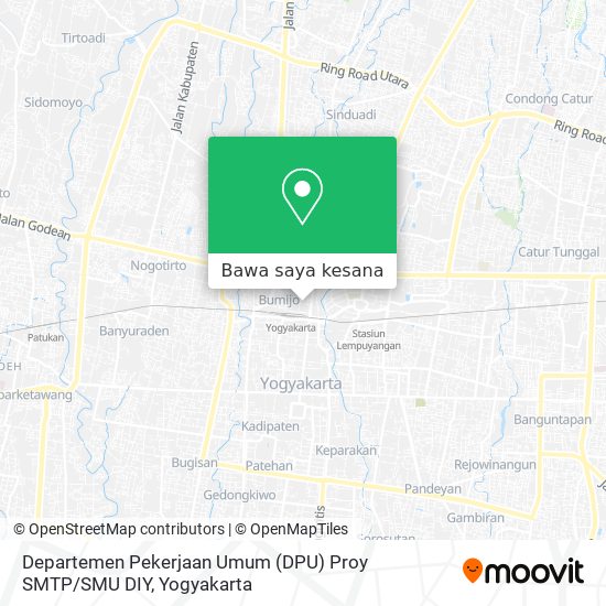 Peta Departemen Pekerjaan Umum (DPU) Proy SMTP / SMU DIY