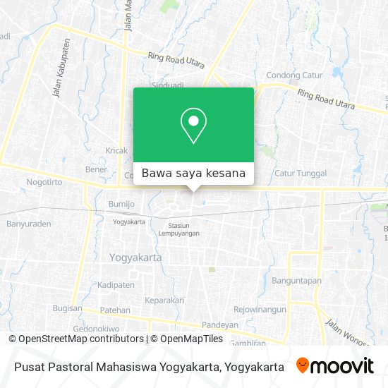 Peta Pusat Pastoral Mahasiswa Yogyakarta
