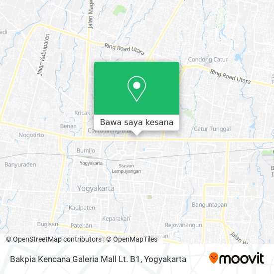 Peta Bakpia Kencana Galeria Mall Lt. B1