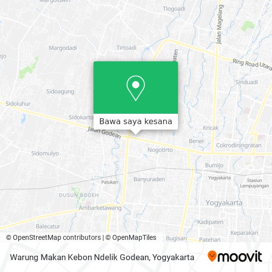 Peta Warung Makan Kebon Ndelik Godean