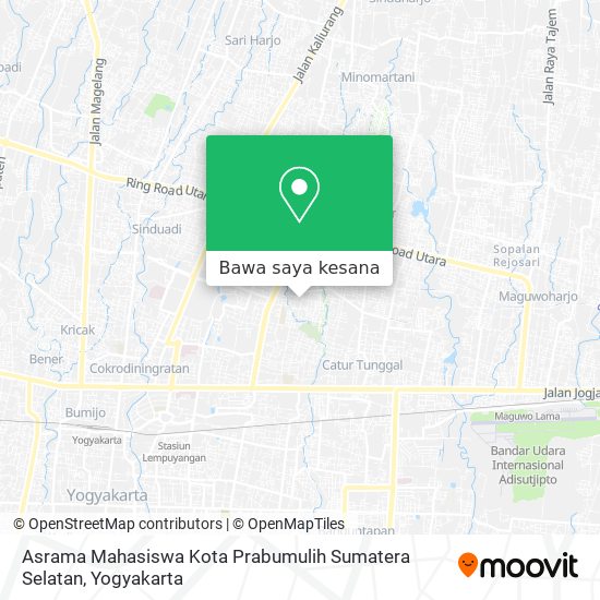 Peta Asrama Mahasiswa Kota Prabumulih Sumatera Selatan