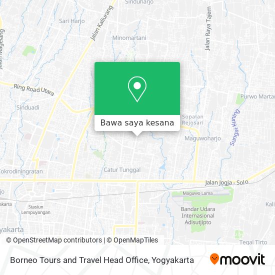 Peta Borneo Tours and Travel Head Office