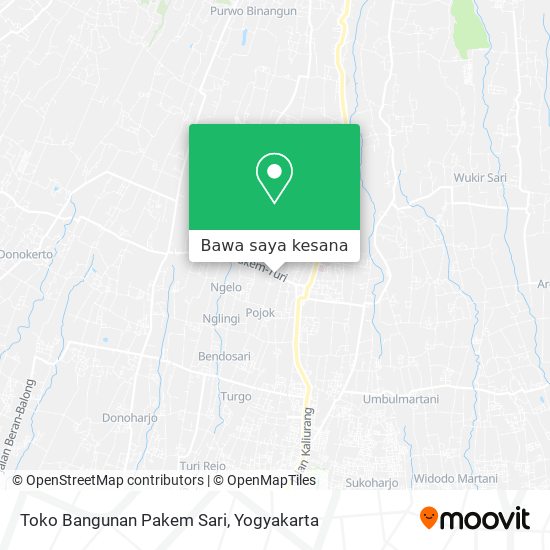 Peta Toko Bangunan Pakem Sari