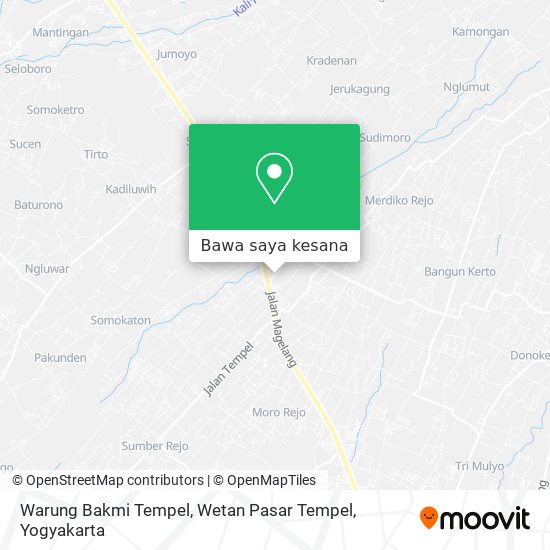 Peta Warung Bakmi Tempel, Wetan Pasar Tempel