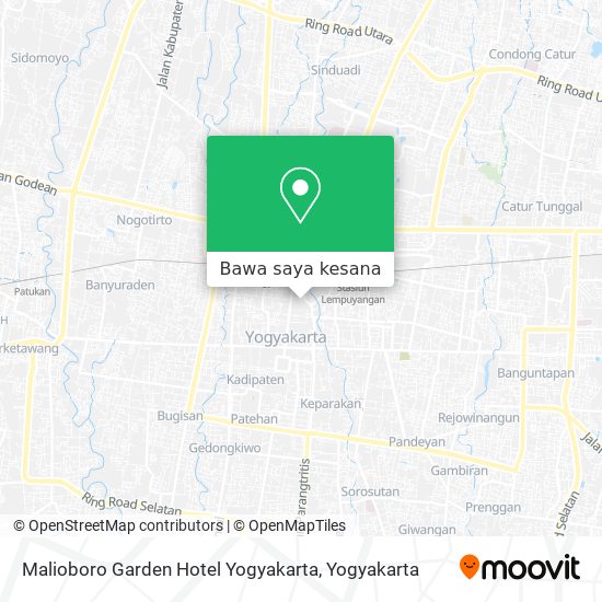 Peta Malioboro Garden Hotel Yogyakarta