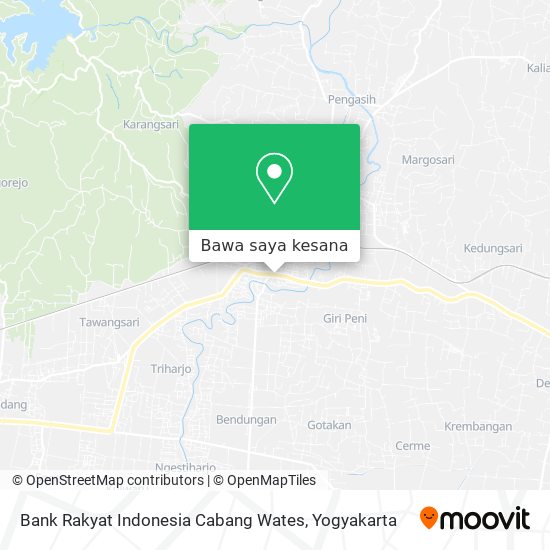 Peta Bank Rakyat Indonesia Cabang Wates