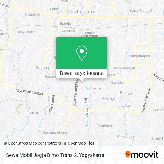 Peta Sewa Mobil Jogja Bimo Trans 2