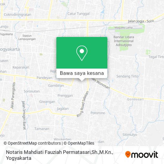 Peta Notaris Mahdiati Fauziah Permatasari,Sh.,M.Kn.