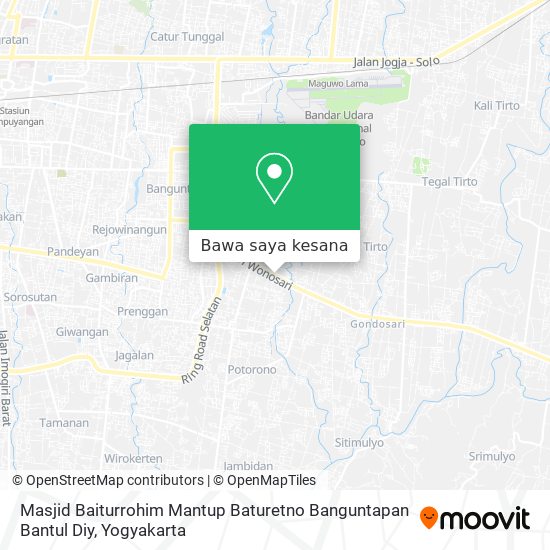 Peta Masjid Baiturrohim Mantup Baturetno Banguntapan Bantul Diy