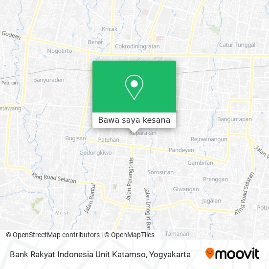 Peta Bank Rakyat Indonesia Unit Katamso