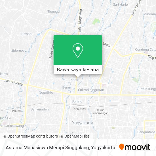 Peta Asrama Mahasiswa Merapi Singgalang