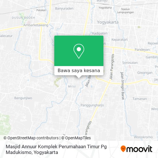 Peta Masjid Annuur Komplek Perumahaan Timur Pg Madukismo