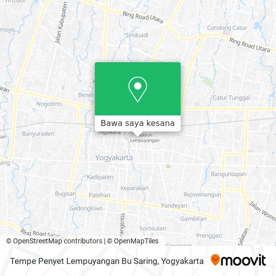 Peta Tempe Penyet Lempuyangan Bu Saring