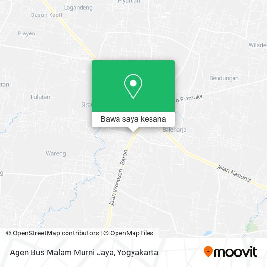Peta Agen Bus Malam Murni Jaya