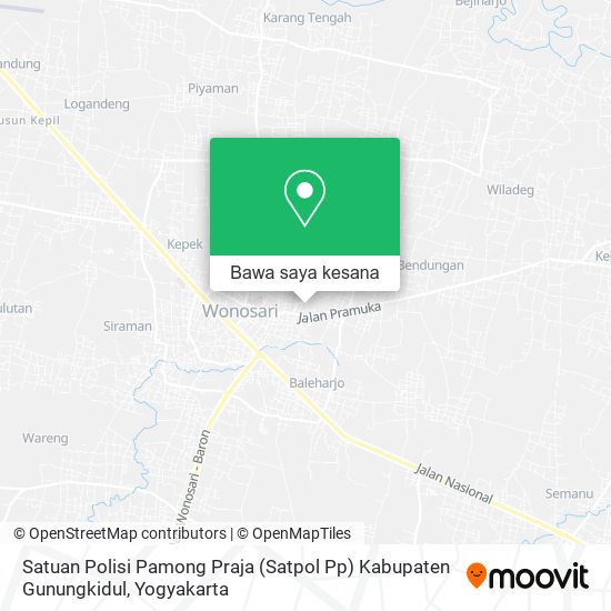 Peta Satuan Polisi Pamong Praja (Satpol Pp) Kabupaten Gunungkidul