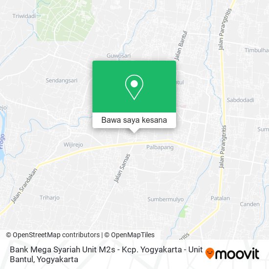 Peta Bank Mega Syariah Unit M2s - Kcp. Yogyakarta - Unit Bantul