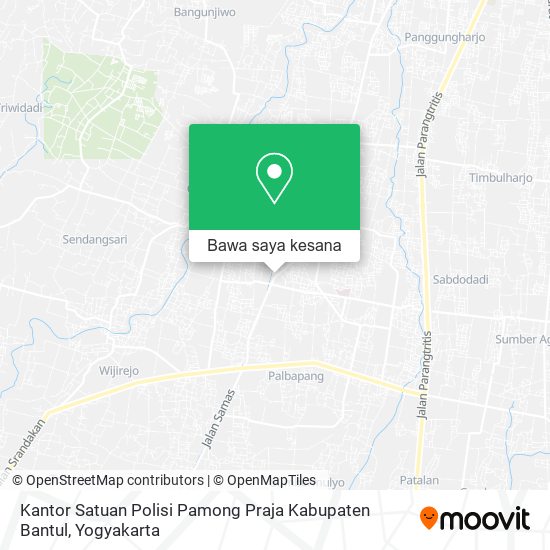 Peta Kantor Satuan Polisi Pamong Praja Kabupaten Bantul