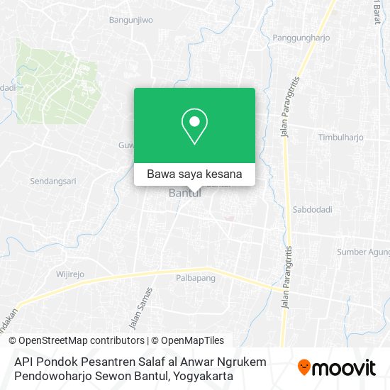 Peta API Pondok Pesantren Salaf al Anwar Ngrukem Pendowoharjo Sewon Bantul