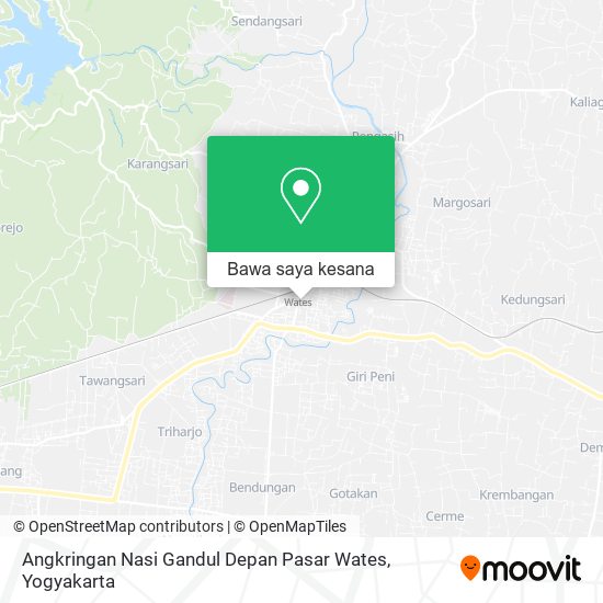 Peta Angkringan Nasi Gandul Depan Pasar Wates