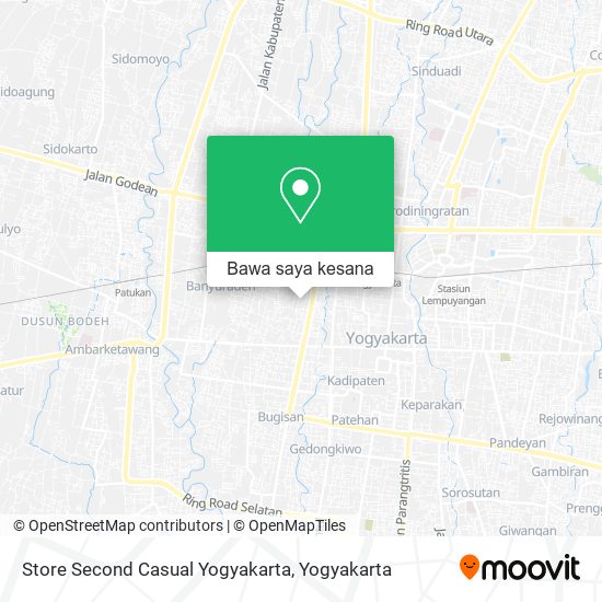 Peta Store Second Casual Yogyakarta