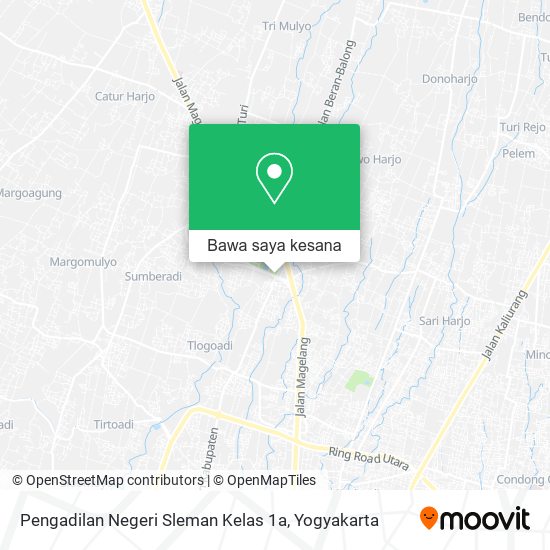 Peta Pengadilan Negeri Sleman Kelas 1a