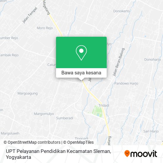 Peta UPT Pelayanan Pendidikan Kecamatan Sleman