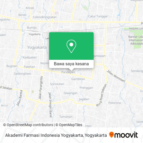Peta Akademi Farmasi Indonesia Yogyakarta