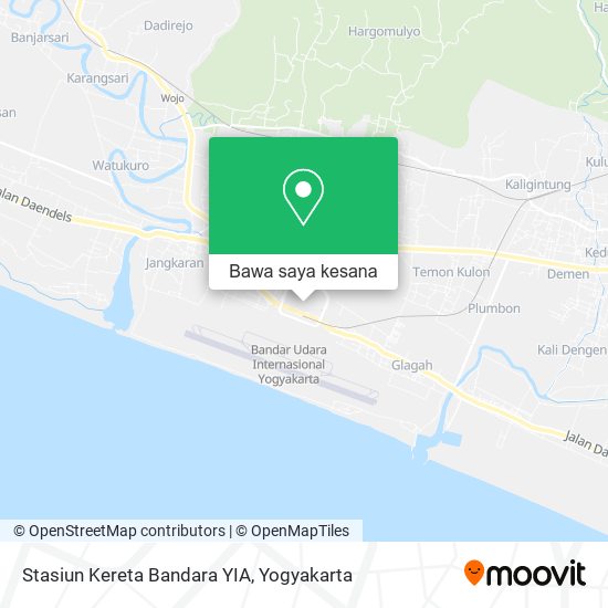 Peta Stasiun Kereta Bandara YIA