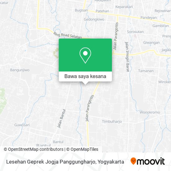 Peta Lesehan Geprek Jogja Panggungharjo