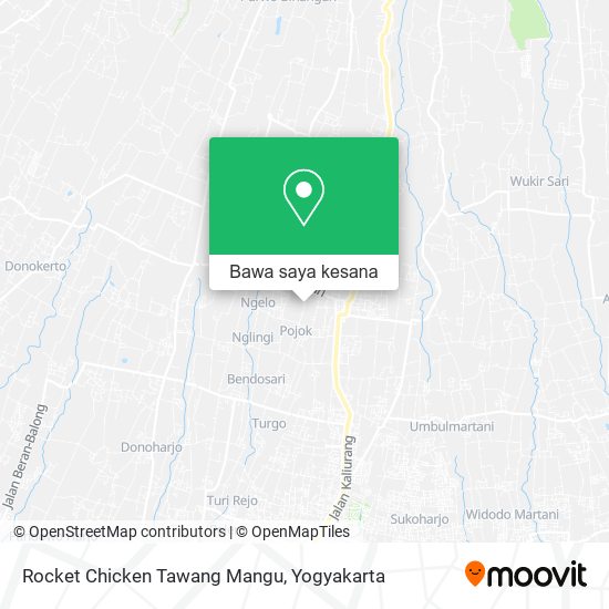 Peta Rocket Chicken Tawang Mangu