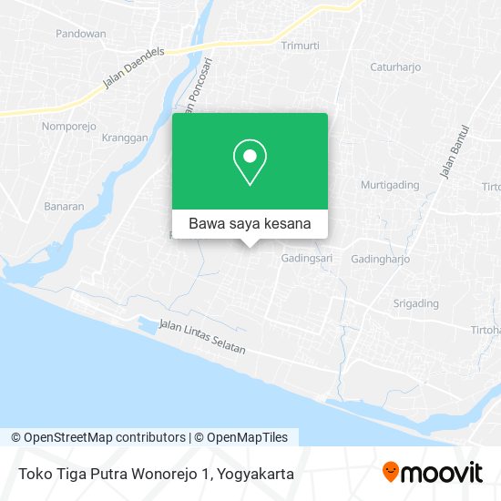 Peta Toko Tiga Putra Wonorejo 1