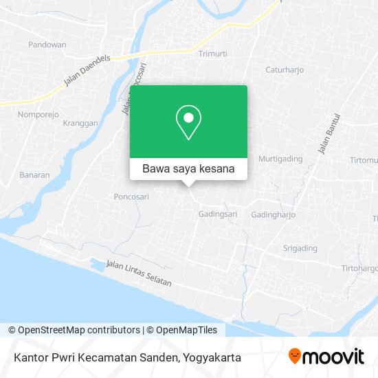 Peta Kantor Pwri Kecamatan Sanden