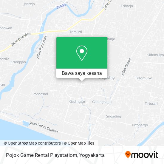 Peta Pojok Game Rental Playstatiom