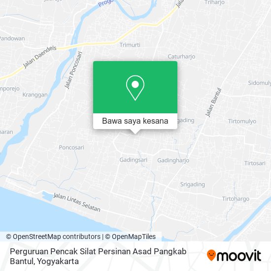 Peta Perguruan Pencak Silat Persinan Asad Pangkab Bantul