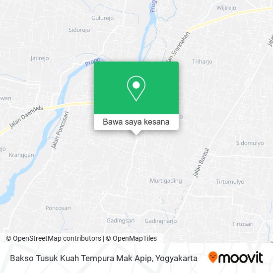 Peta Bakso Tusuk Kuah Tempura Mak Apip