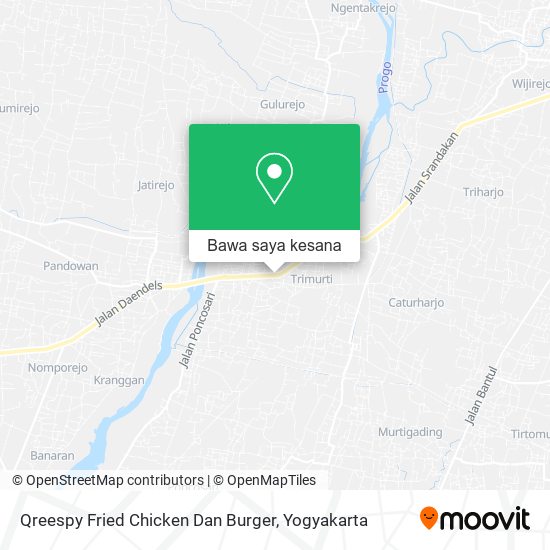 Peta Qreespy Fried Chicken Dan Burger