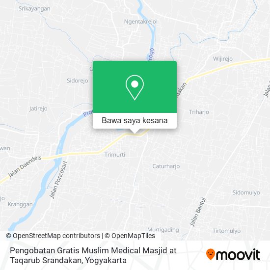 Peta Pengobatan Gratis Muslim Medical Masjid at Taqarub Srandakan
