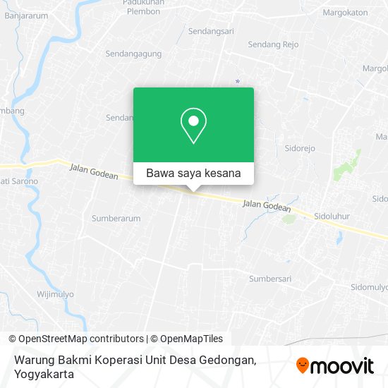 Peta Warung Bakmi Koperasi Unit Desa Gedongan