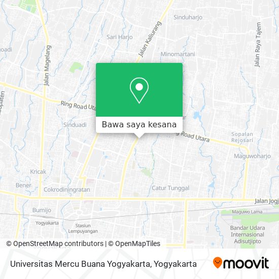 Peta Universitas Mercu Buana Yogyakarta